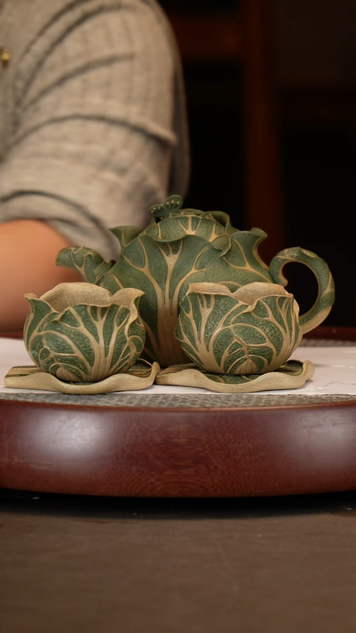 【闪购商品】紫砂茶壶白菜套组