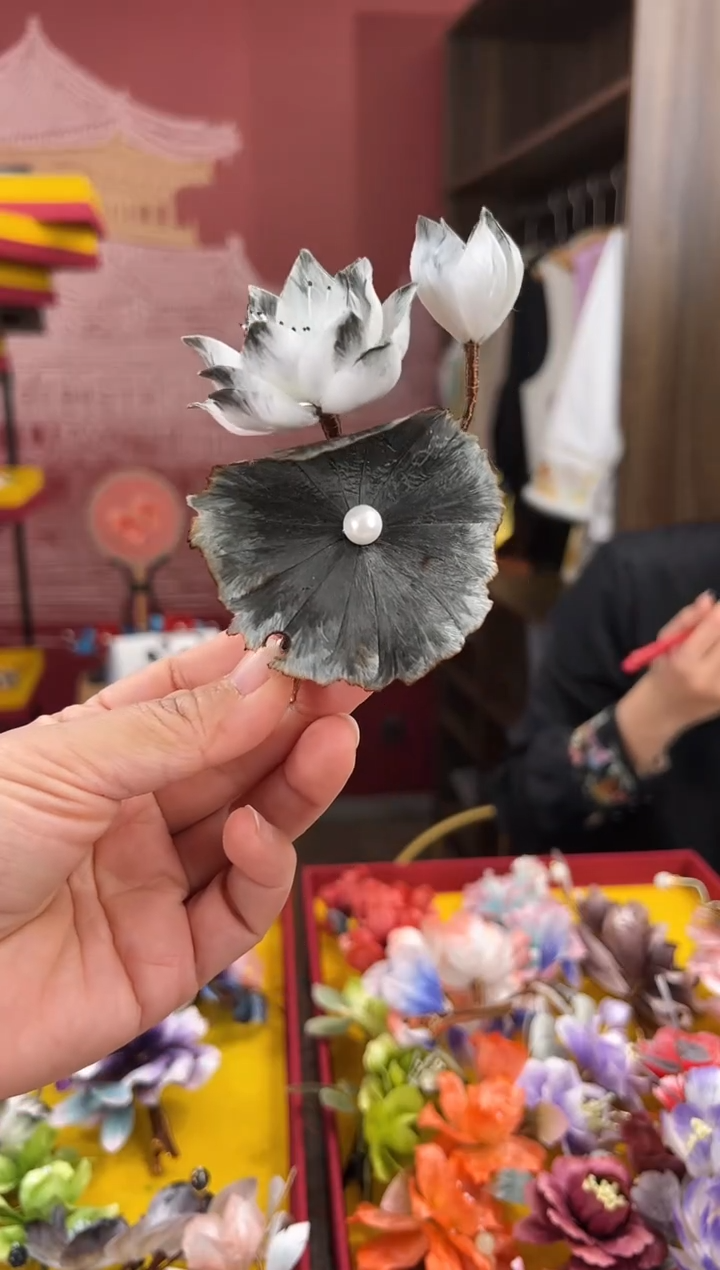 【闪购商品】刺绣非遗绒花（发饰）