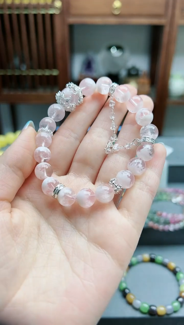 【闪购商品】水晶手串未镶嵌粉幽灵水晶手串*1 XCZB