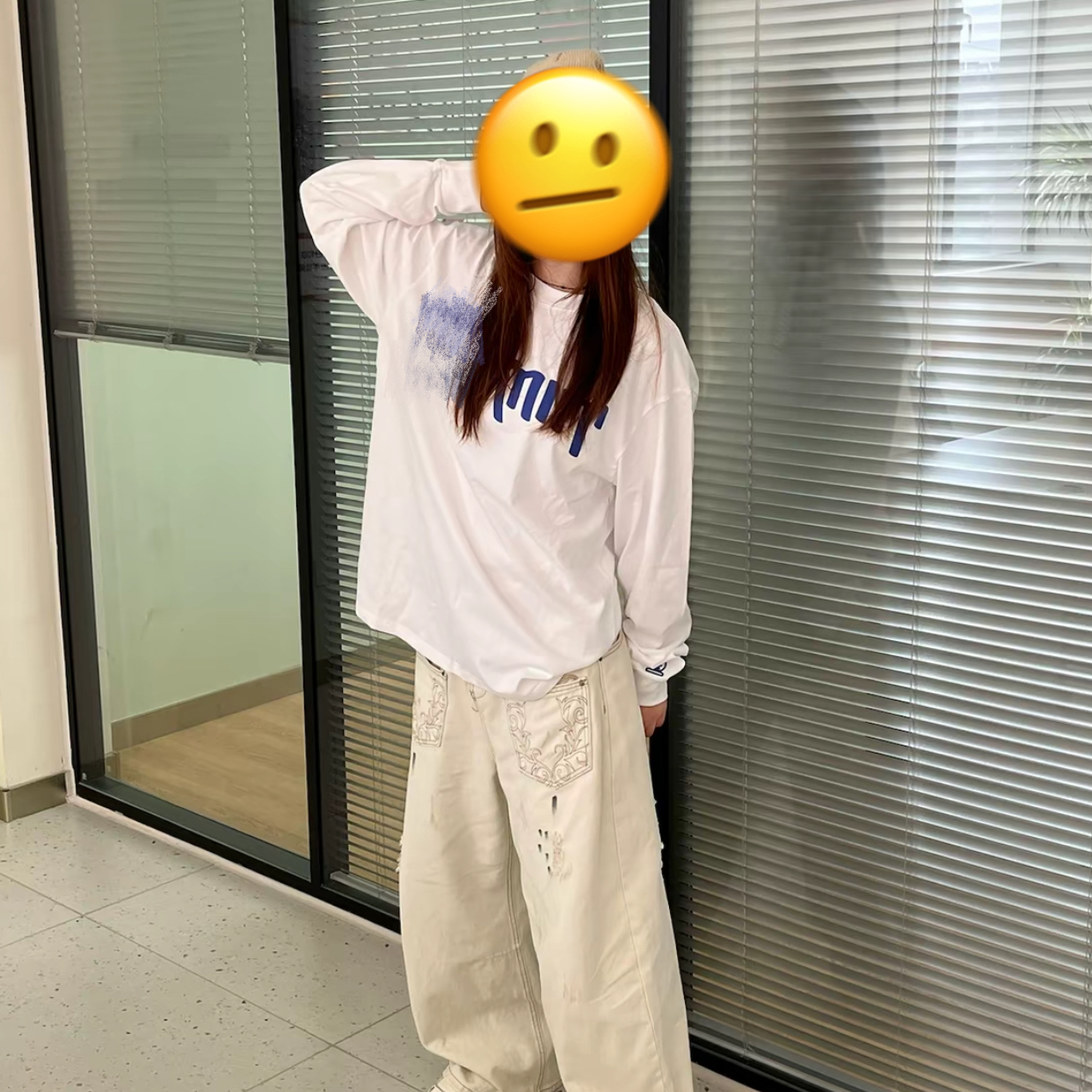 火苗横排大LOGO印花 男女同款长袖T恤