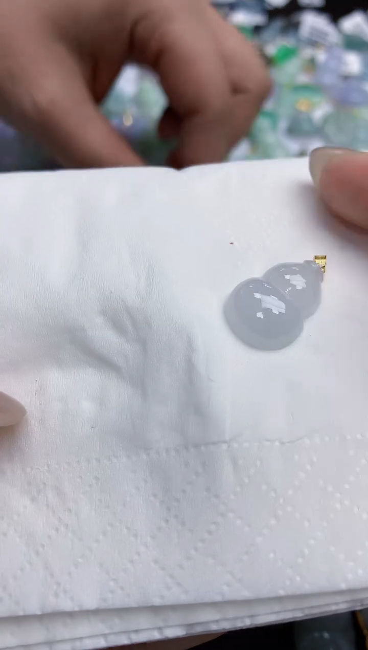 【闪购商品】翡翠颈饰18K金镶嵌天然缅甸翡翠A货