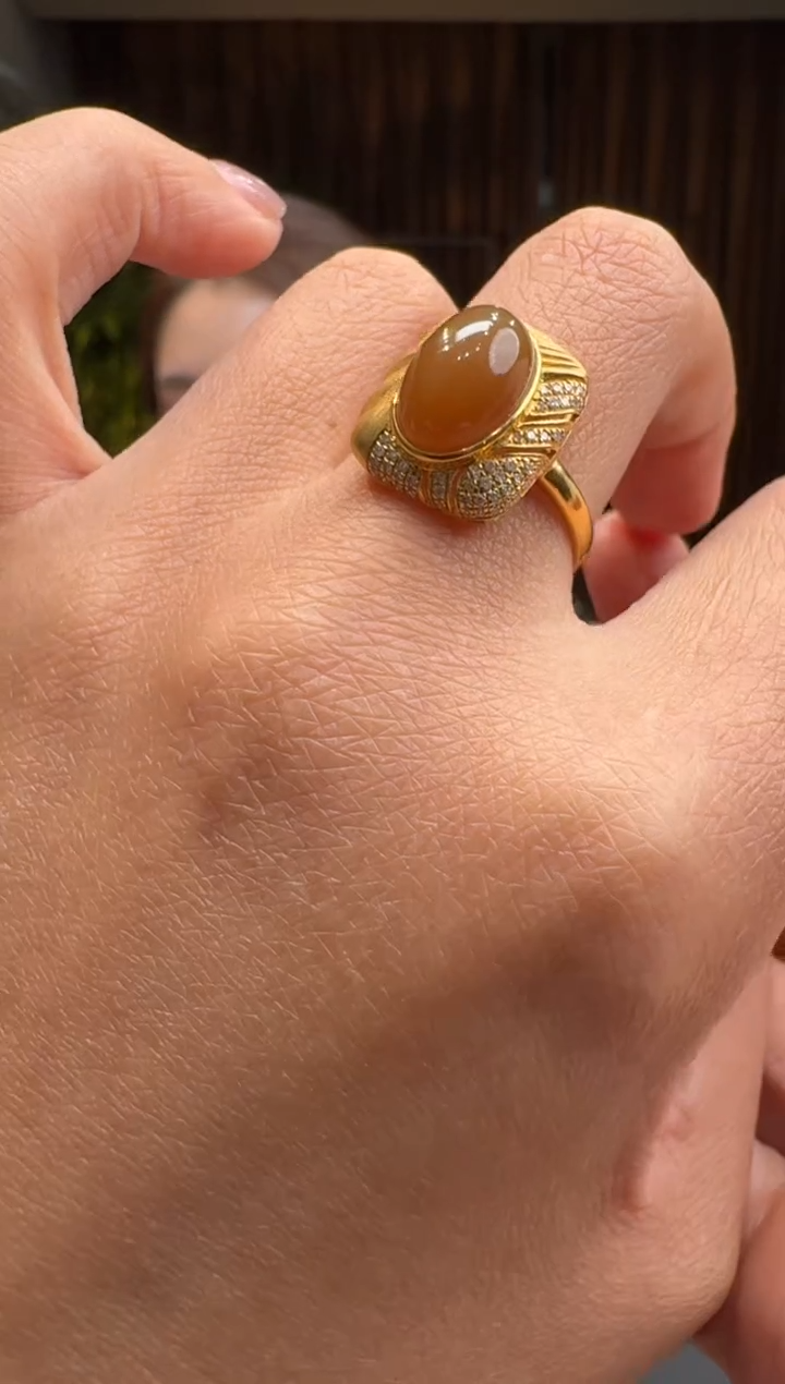 【闪购商品】和田玉9518K金镶嵌2.6冰冰