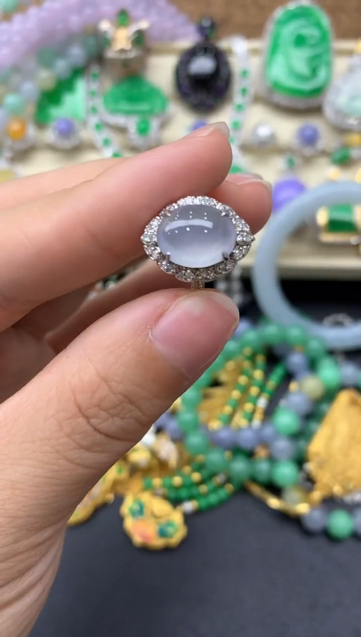 【闪购商品】翡翠戒指18K金镶嵌495-中国好珍宝