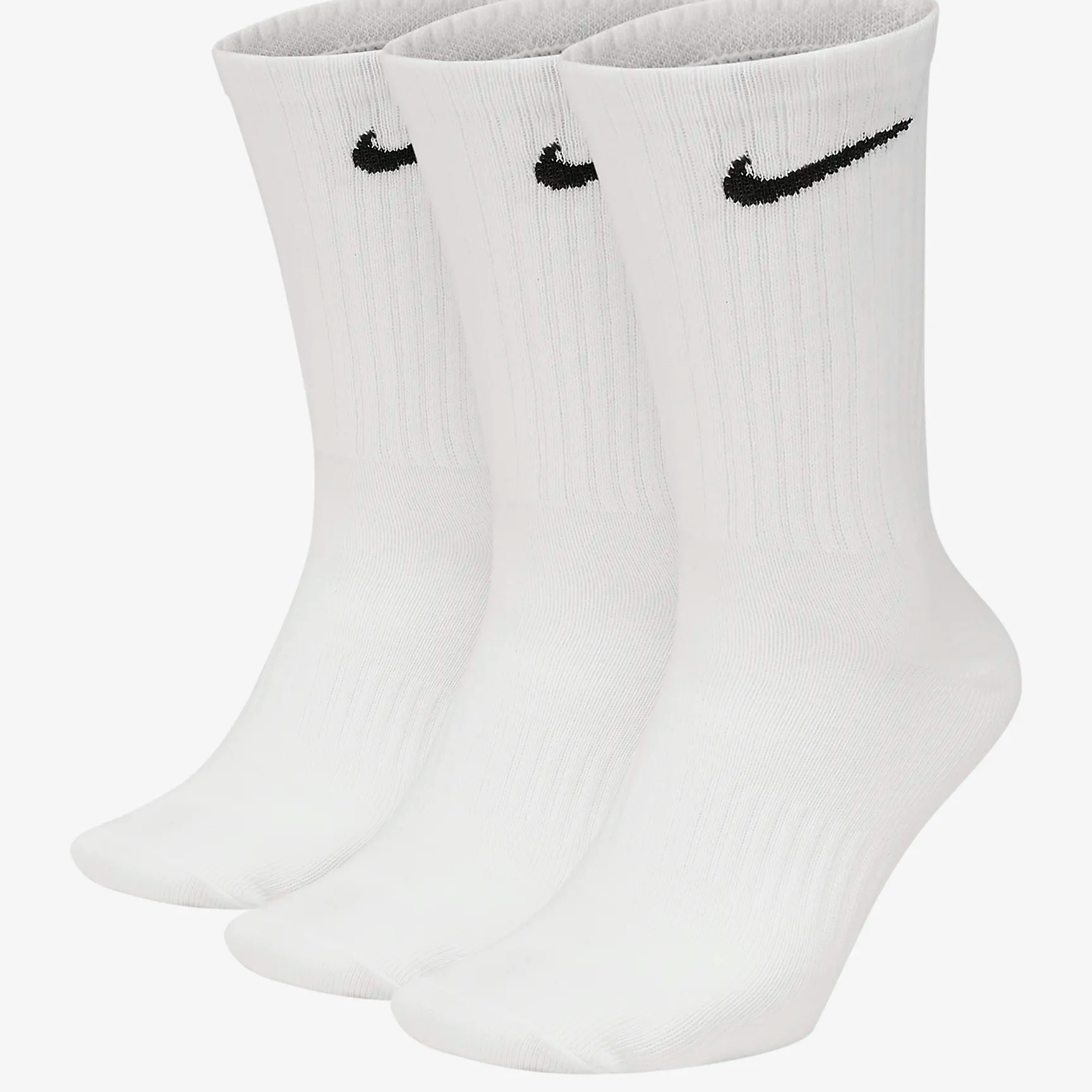 【专柜正品】中性款白色百搭通用高筒透气运动袜 SX7676100