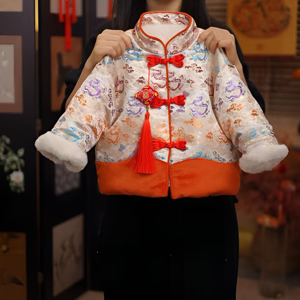 2026款【龙腾万里】新中式拜年服  冬季保暖加厚国风儿童冬装25Y590