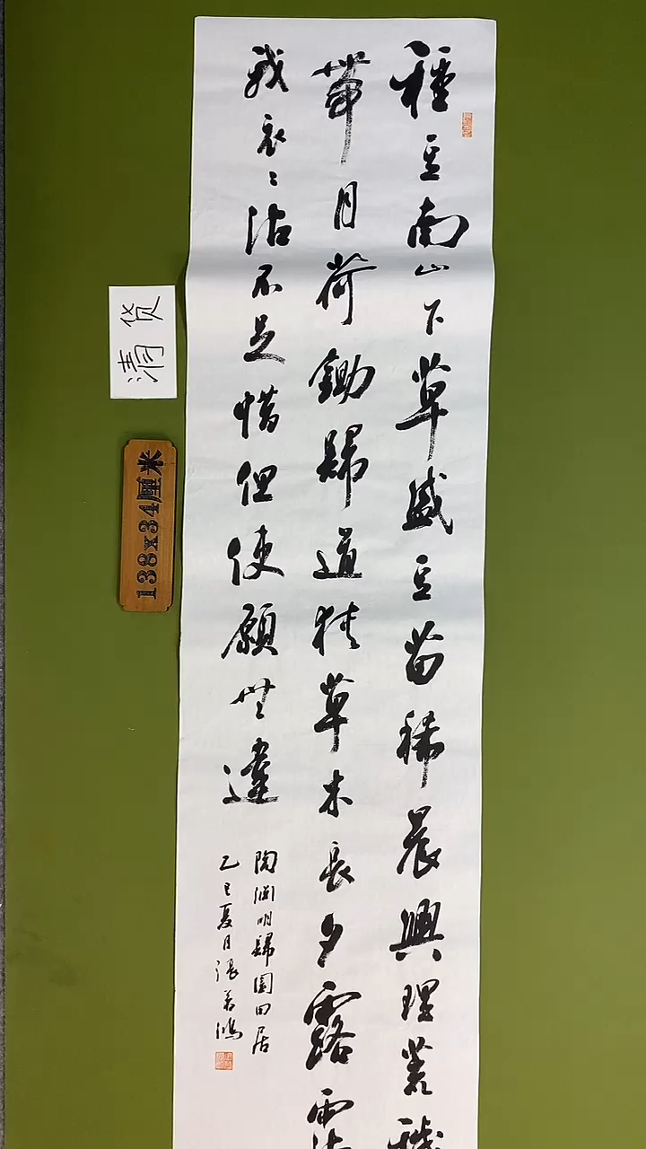 书法书法 张若鸿 尺寸138cm*34cm