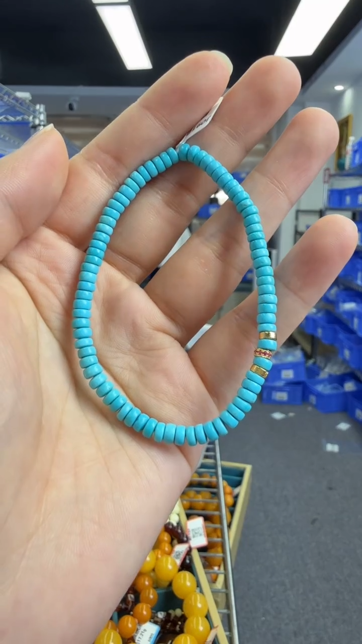 未镶嵌绿松石手链61秒拍号 假一罚三