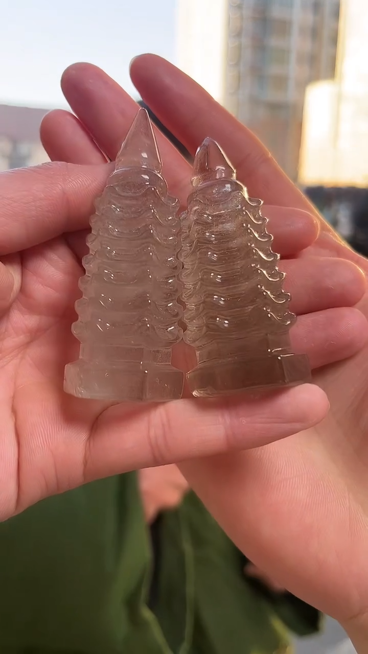 【闪购商品】烟晶塔未镶嵌天然七层文昌塔多样性发一60mm