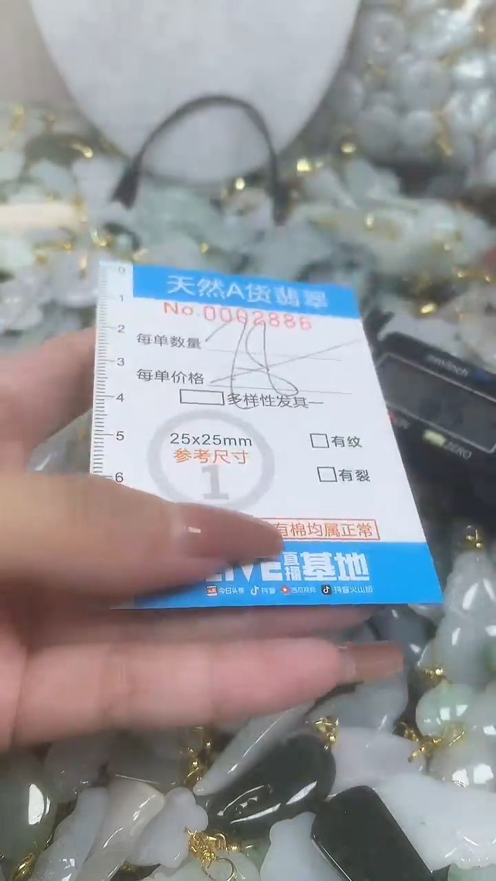 翡翠未镶嵌颈饰净货挂件-2886