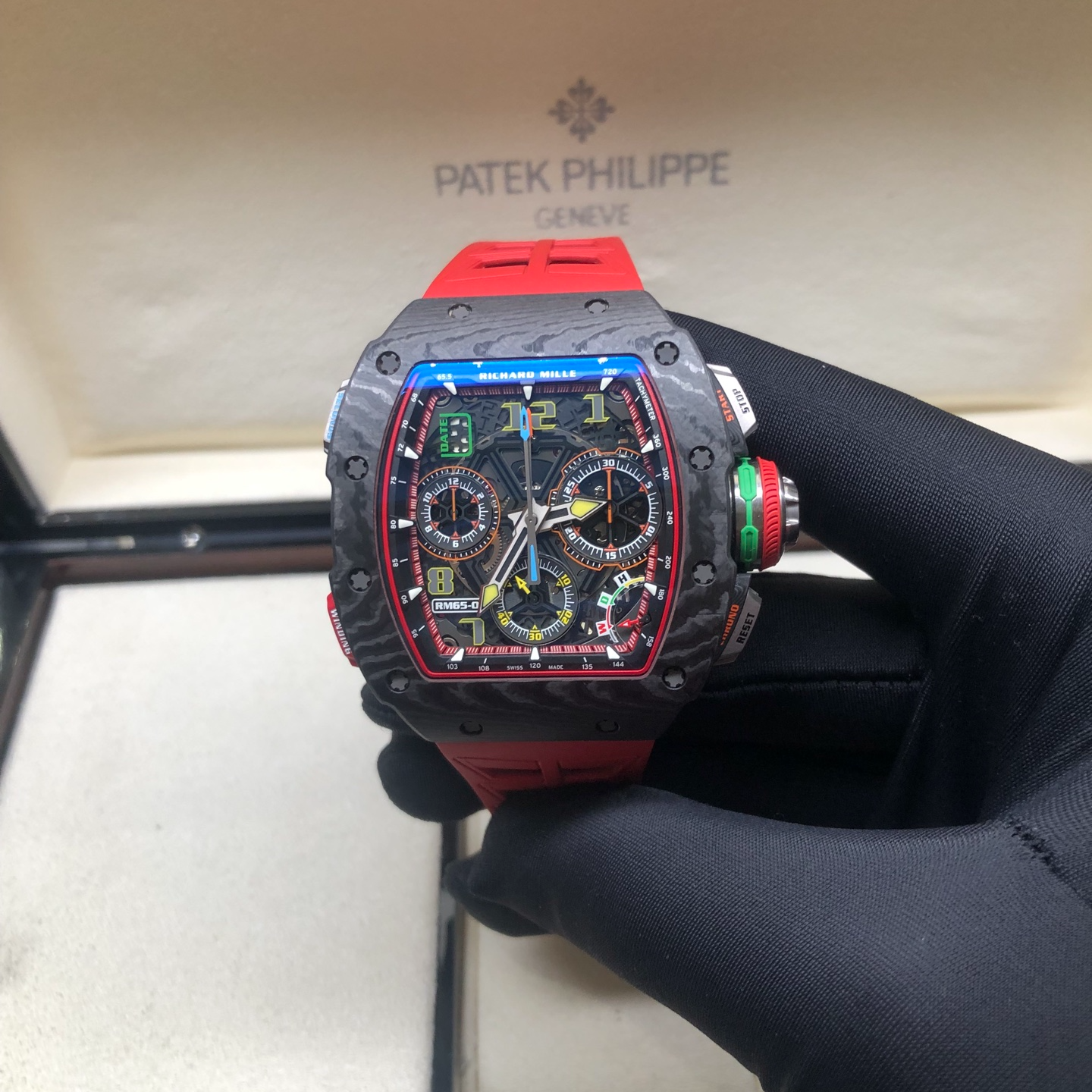 95新 理查德米尔 23年男士系列RM 65-01碳纤维男士腕表