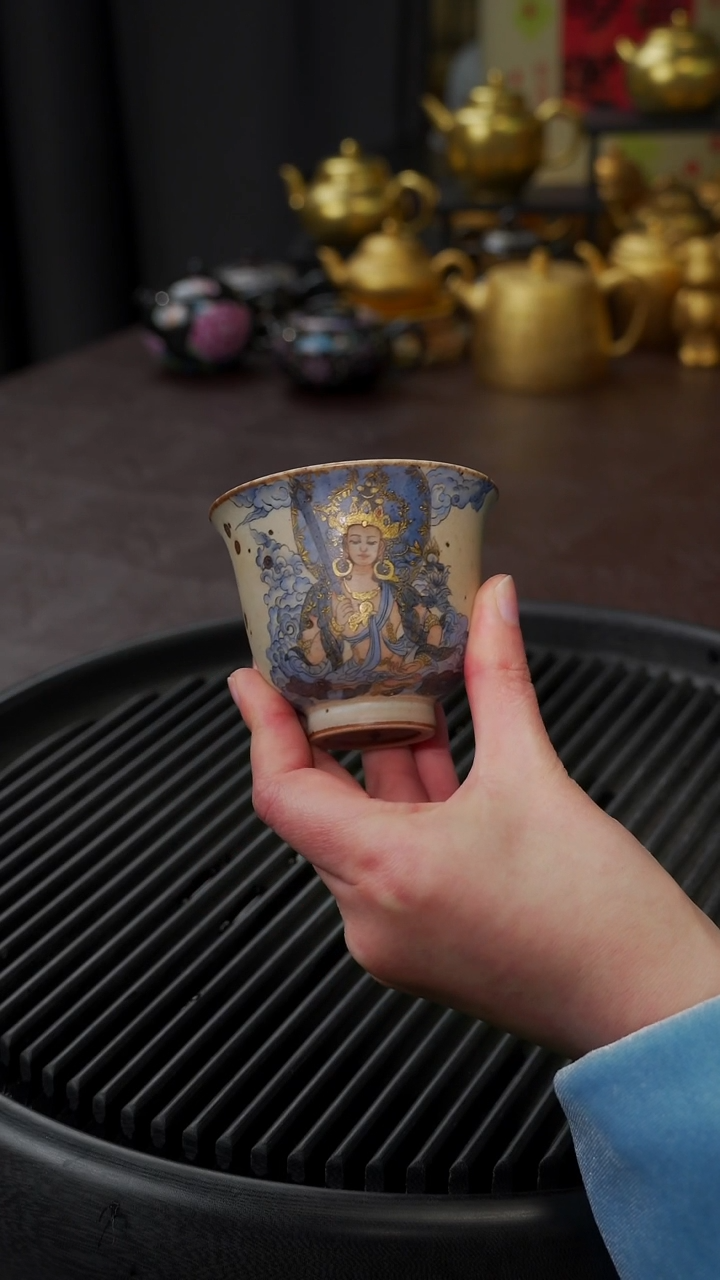 【闪购商品】杯【宜景窑唐卡系列】杯子 34