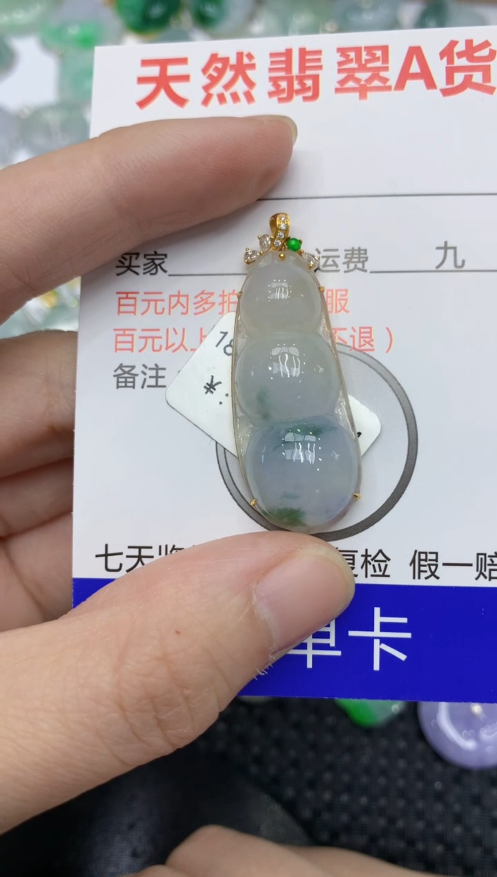 【闪购商品】翡翠颈饰18K金镶嵌11111111111
