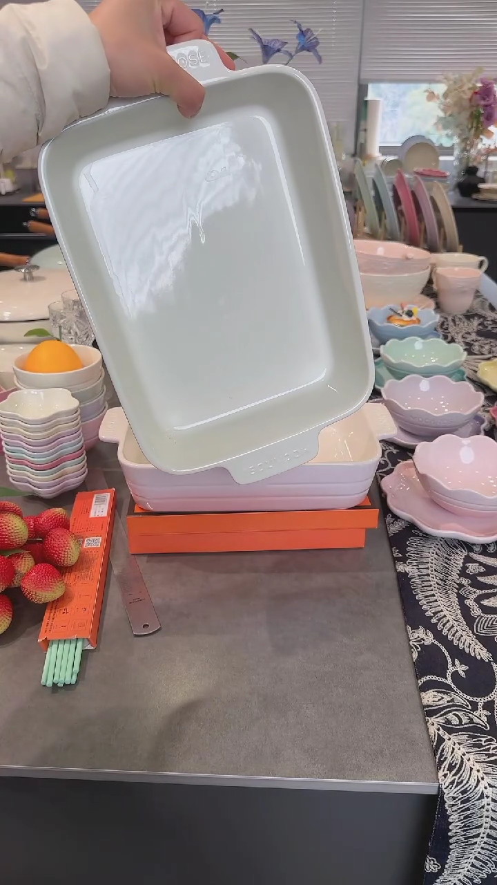 【闪购商品】瓷1个装奶油白11寸大烤盘