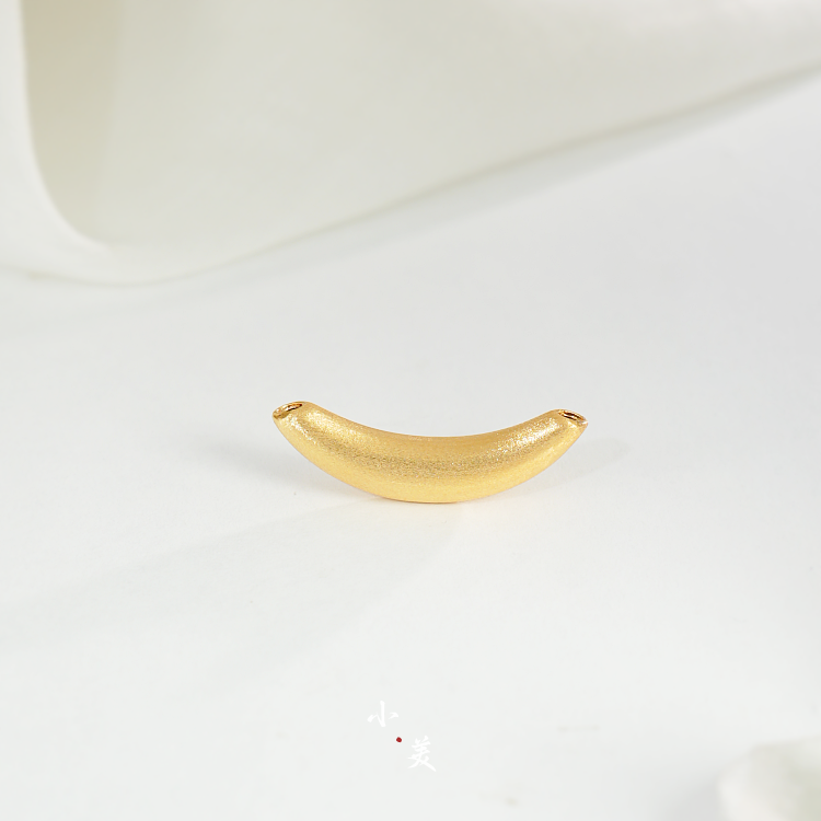 18K金拉丝弯管吊坠（编绳发）小款 G80726