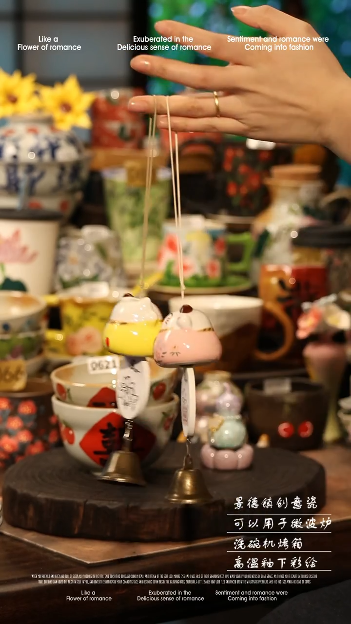 陶瓷随机景德镇高温釉下彩手工手绘款式@A0467@