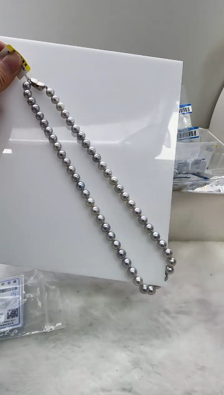 【闪购商品】海水珍珠DA未镶嵌灰珠串7 t828
