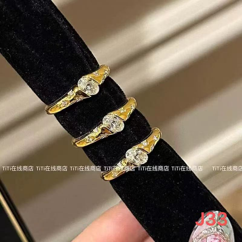 合金锆石戒指 【星芒坠落】仿钻普通金属戒指J33