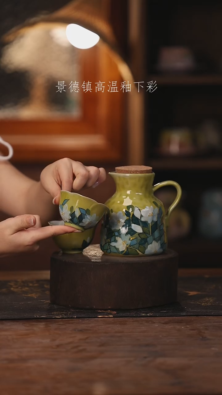 陶瓷景德镇高温釉下手绘陶瓷433
