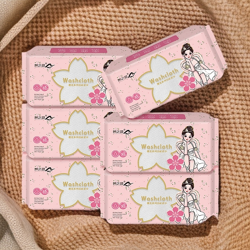 樱花洁面巾洁面柔巾柔软一次性亲肤家用加厚两用加大透气学生超薄