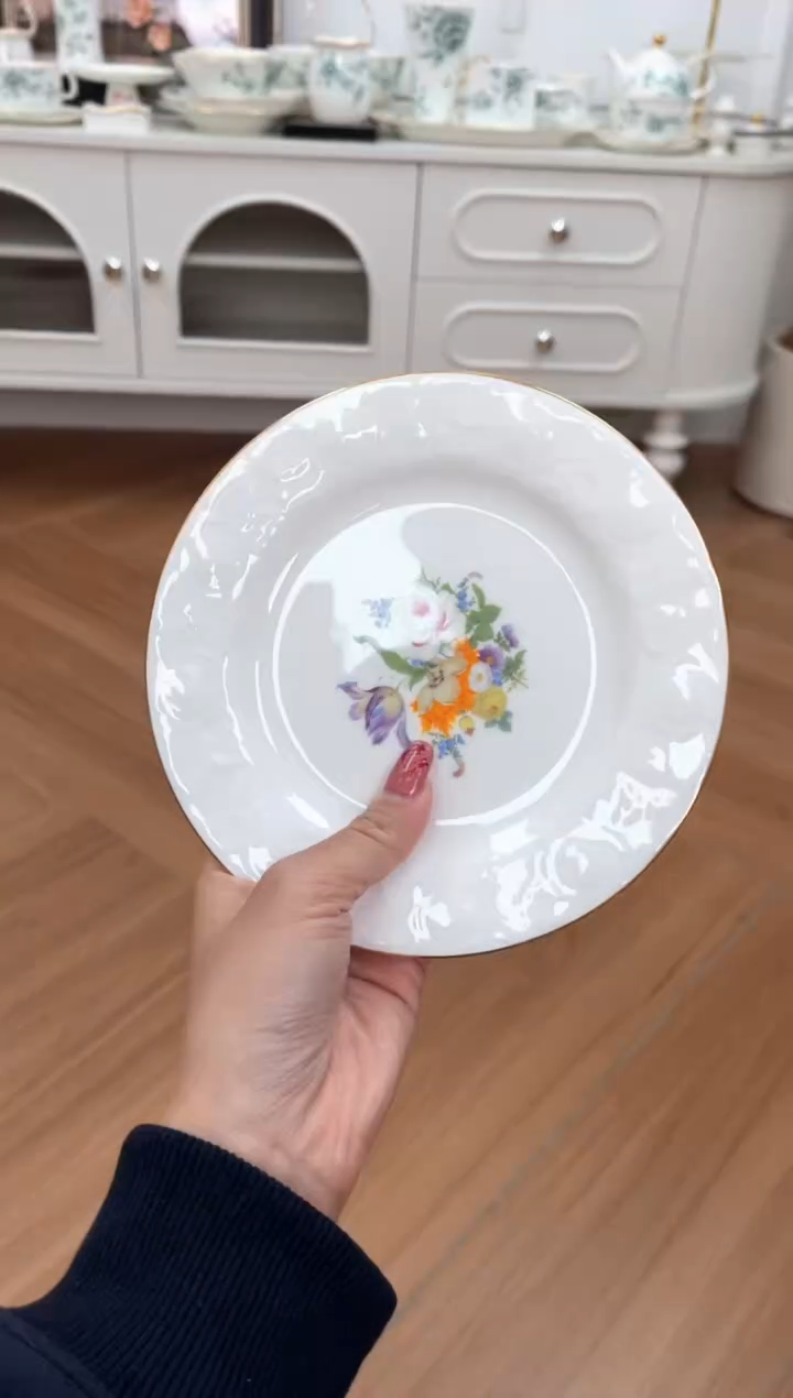 【闪购商品】碗繁花高骨骨瓷6寸盘