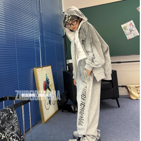 秋季女慵懒针织男女通用休闲风韩版卫衣运动裤
