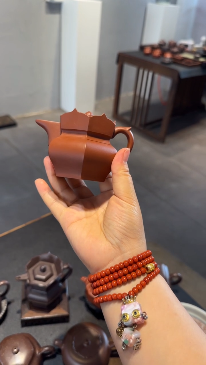 茶壶紫砂朱泥小僧帽 135cc