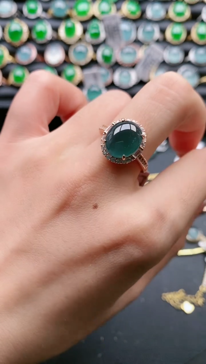 【闪购商品】翡翠戒指银S925镶嵌11111