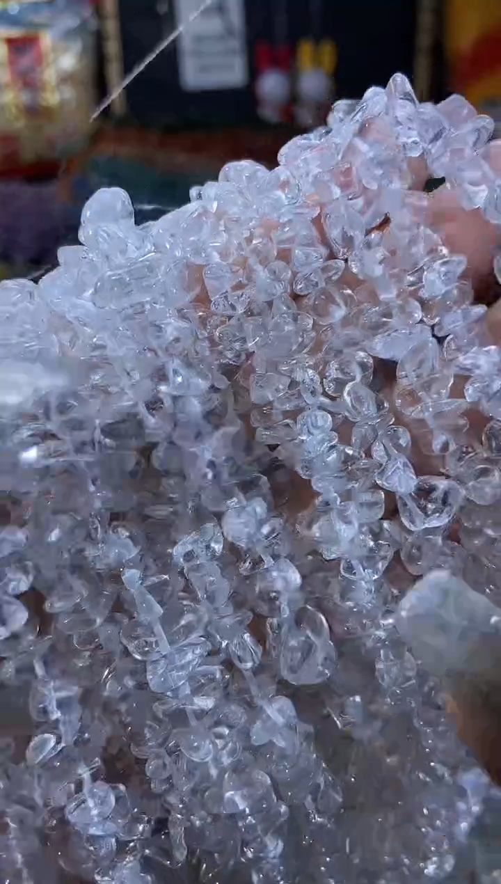 【闪购商品】水晶珠宝半成品未镶嵌白水晶38厘米