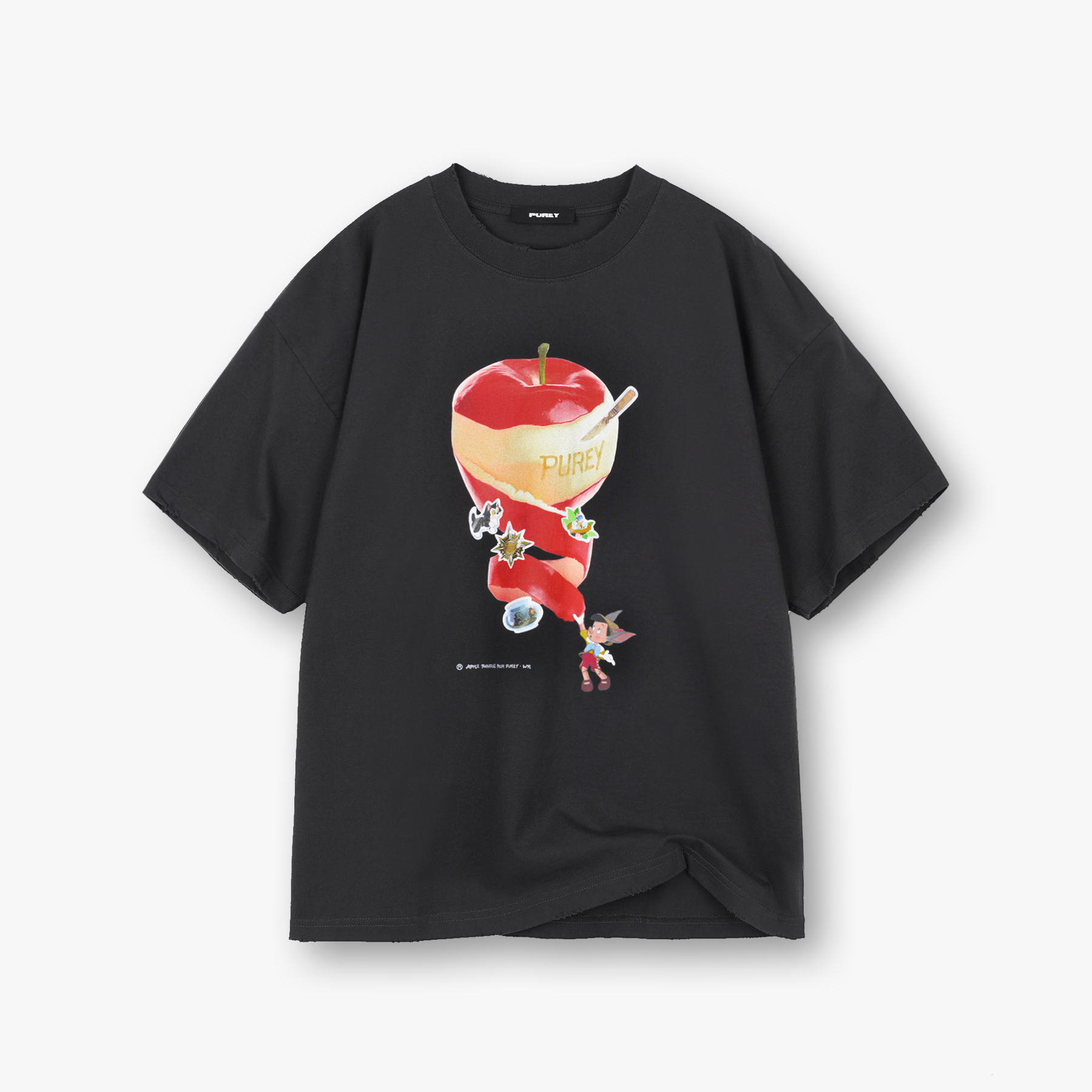 【英潮品牌】Purey 25SS 苹果乐园贴纸短袖