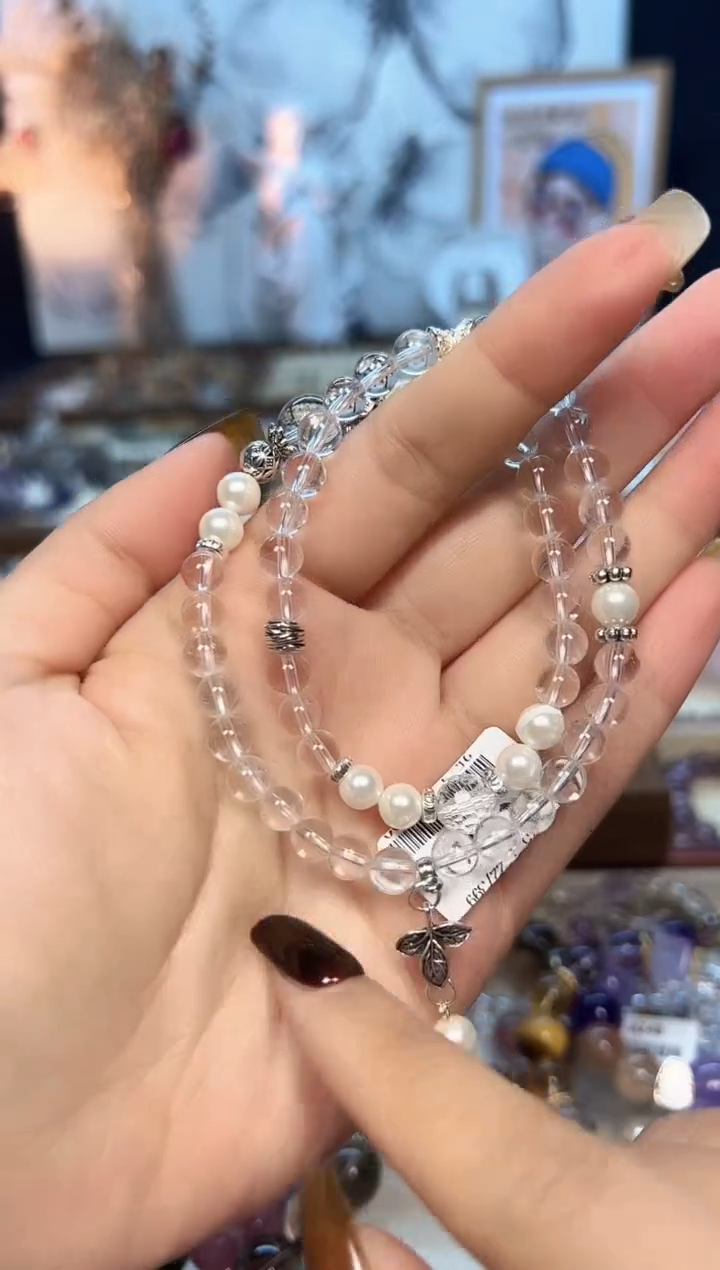 【闪购商品】水晶手链未镶嵌a171 白水晶双圈