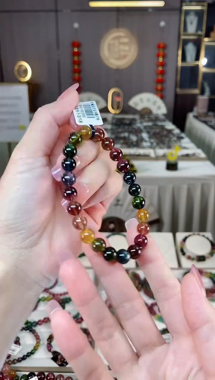 未镶嵌老矿碧玺单圈手串8mm+碧玺hon多样性发货一条