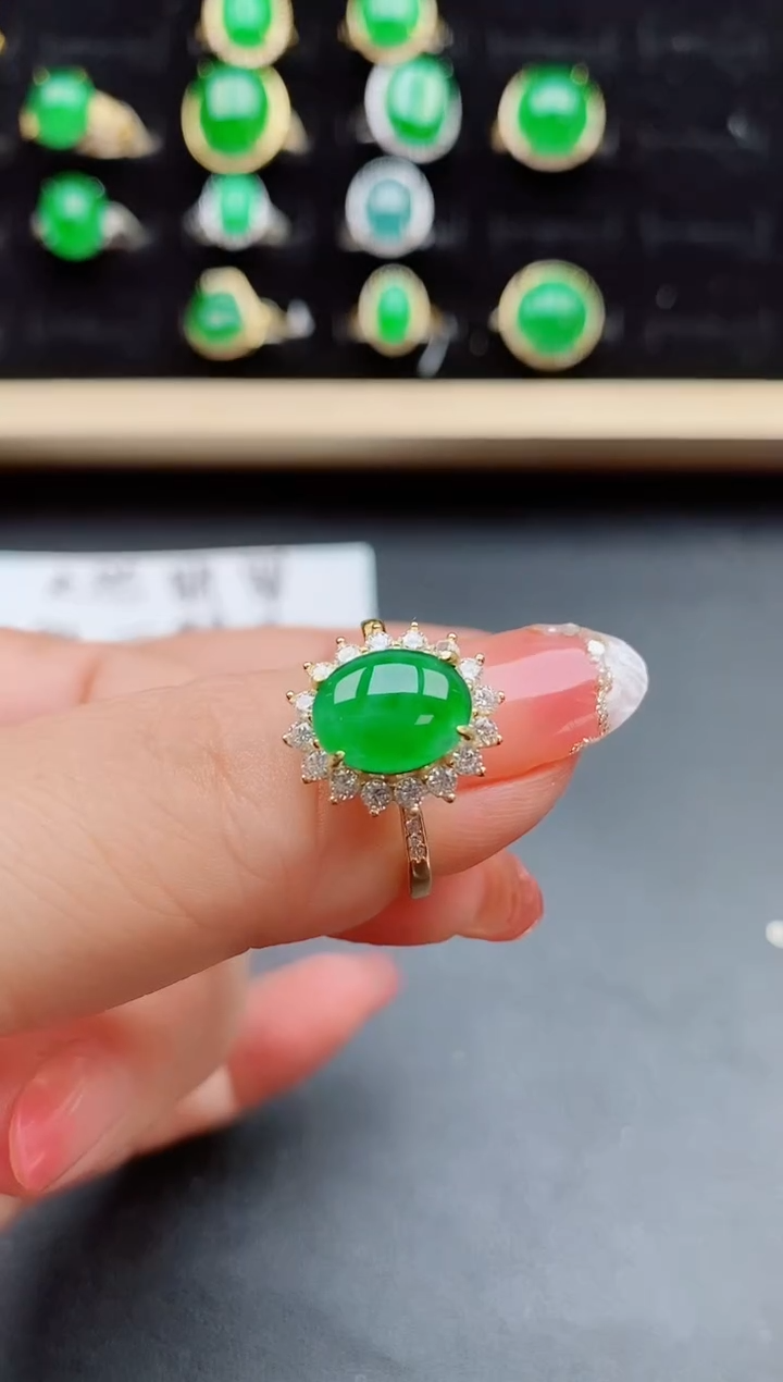 【闪购商品】翡翠戒指银S925镶嵌50808501