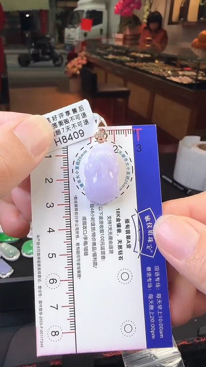 【闪购商品】翡翠颈饰18K金镶嵌H8409紫貔貅