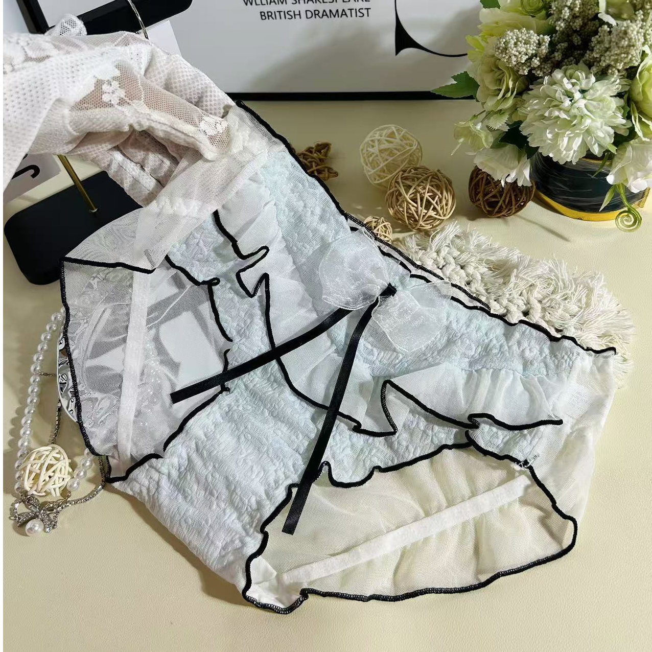 日系时尚少女撞色细腻柔滑舒适透气性感甜美低腰洛丽塔女士内裤