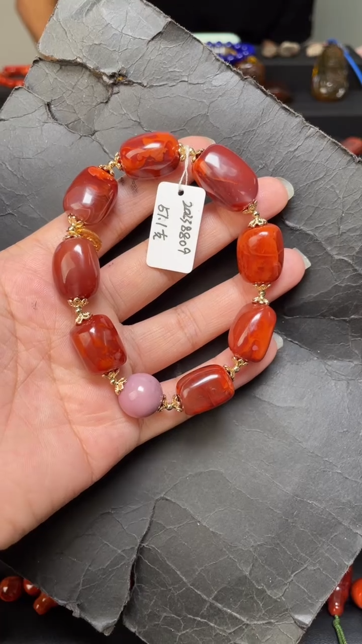 未镶嵌112南红玛瑙手串