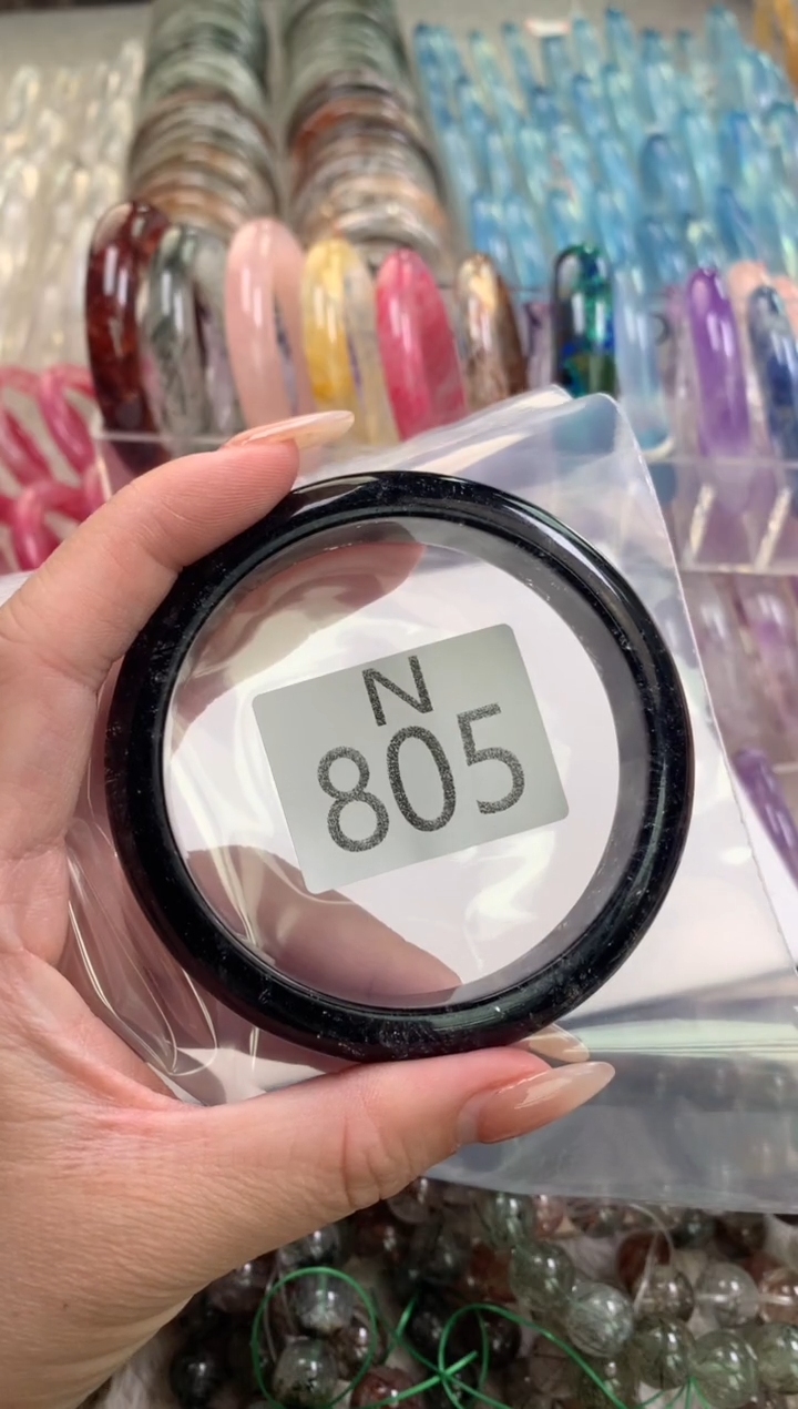 水晶珠宝半成品未镶嵌黄*水晶手镯805-64