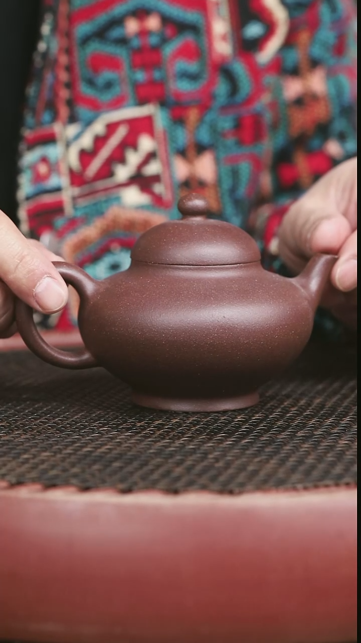 茶壶紫砂12号高砂老紫泥华影260CC