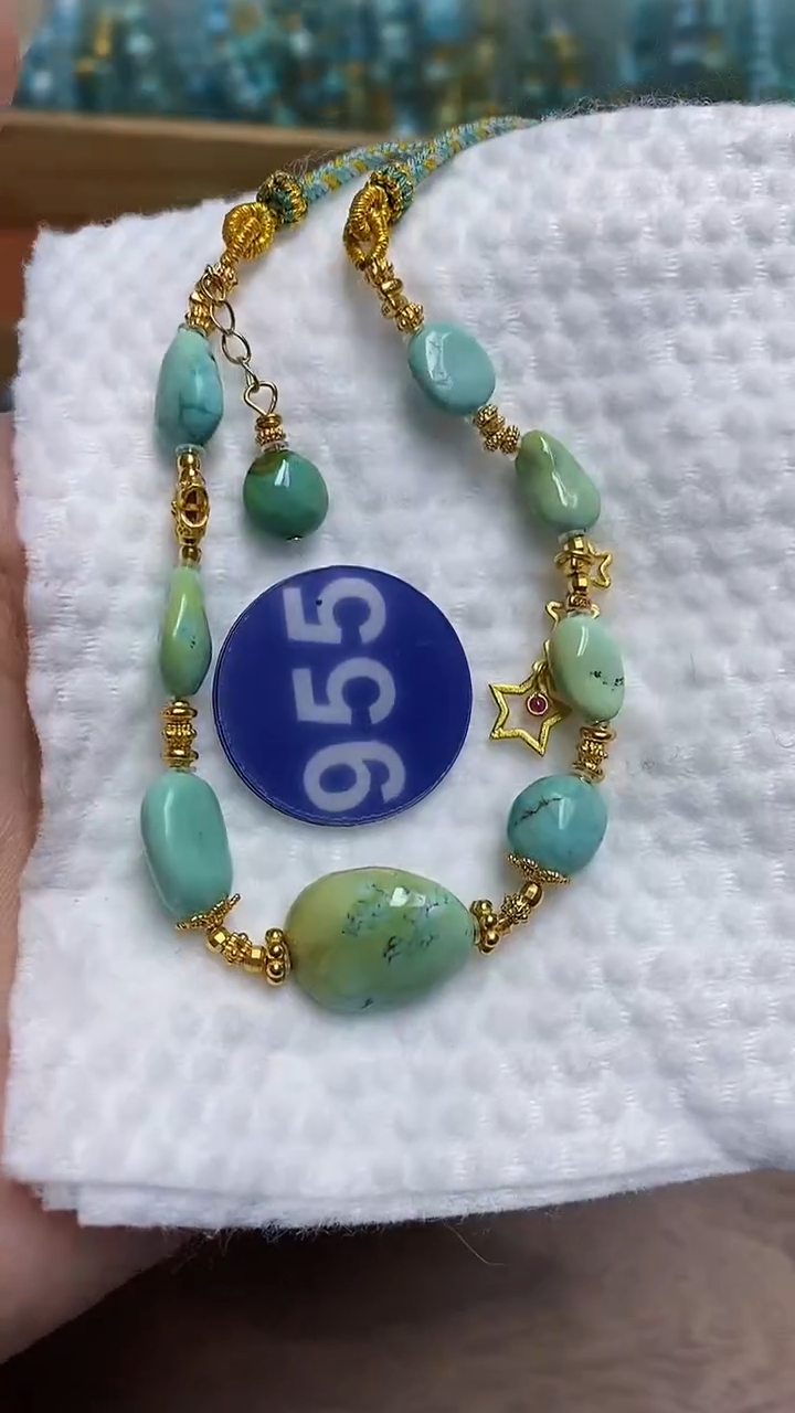 【闪购商品】绿松石项链银S925镶嵌955