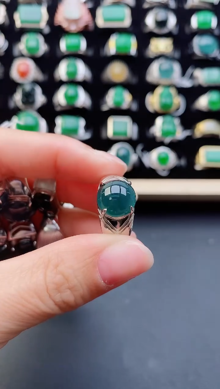 【闪购商品】翡翠戒指银S925镶嵌111111111111