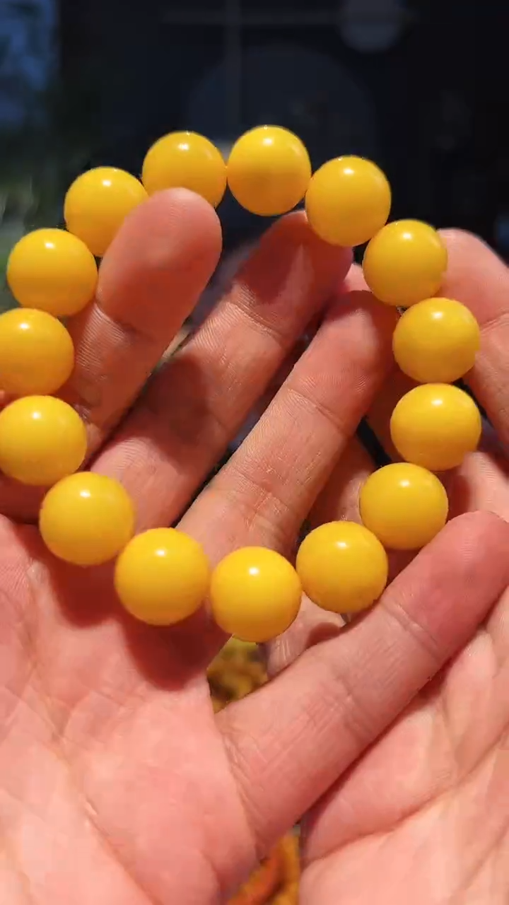 【闪购商品】蜜蜡手链未镶嵌14+暴力黄