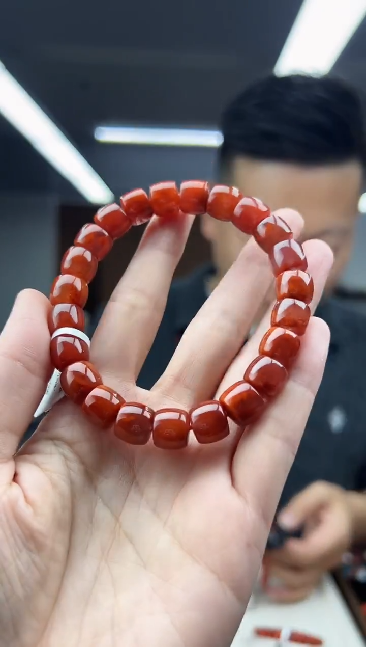 未镶嵌手链南红玛瑙A5直切南红手串10mm+