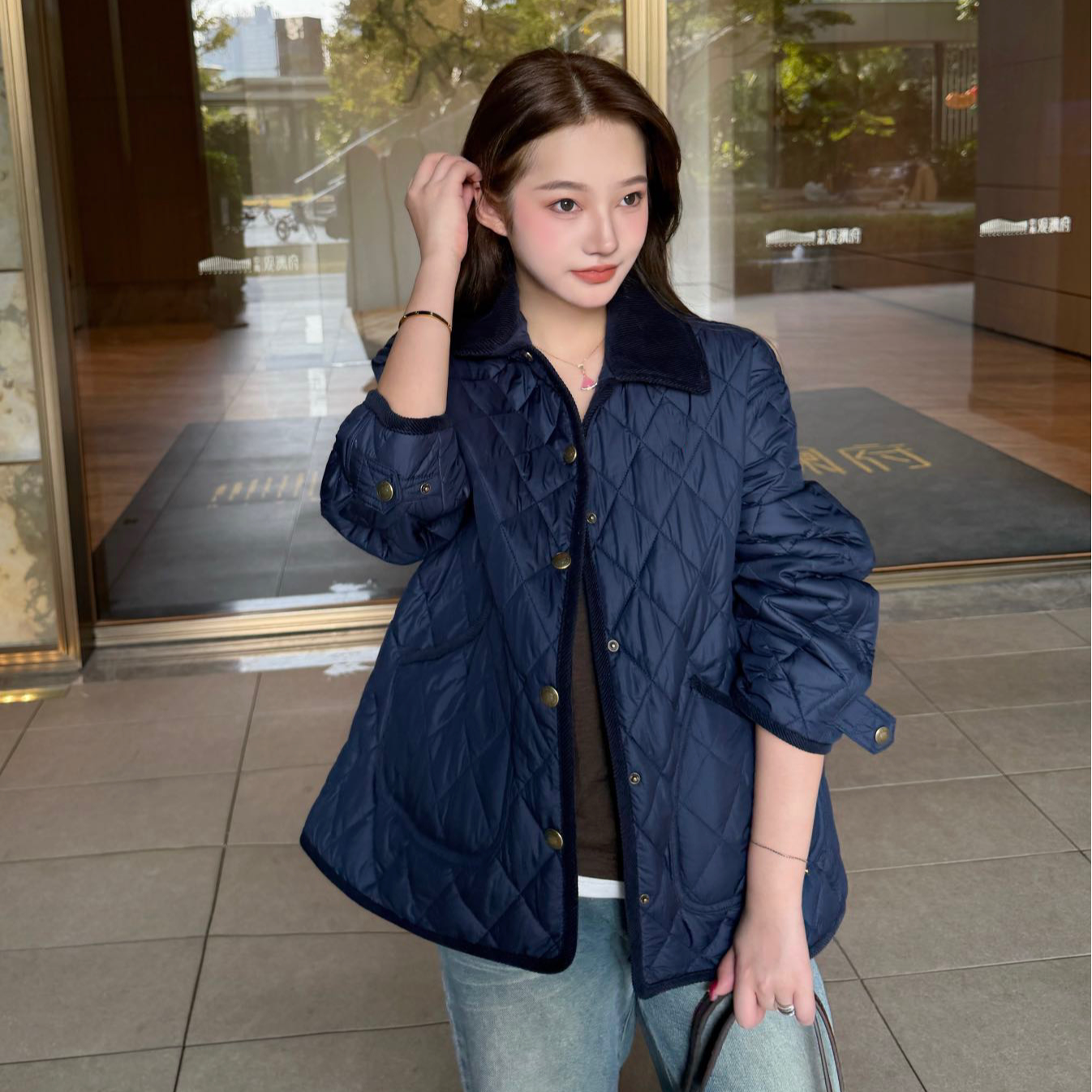 26年早春新款yiyi高定中款棉服外套 