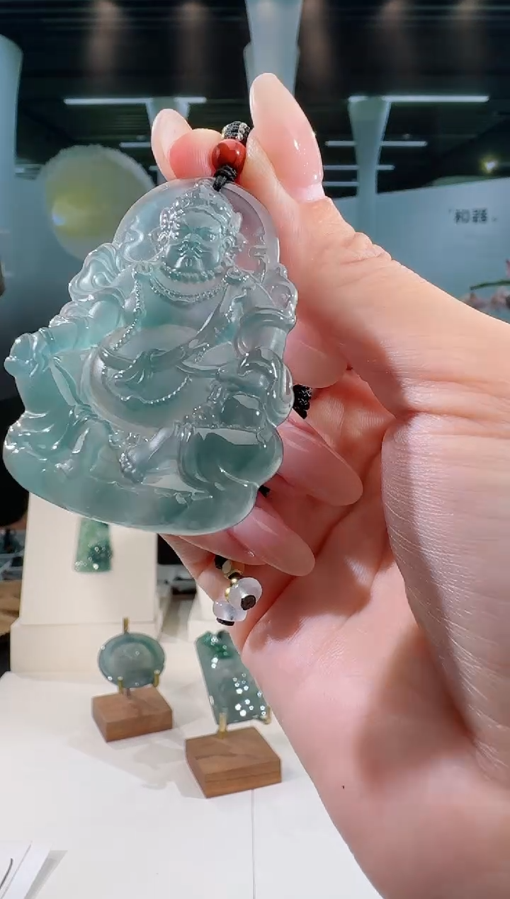 翡翠未镶嵌吊坠(不含链)黄财神多样性发一