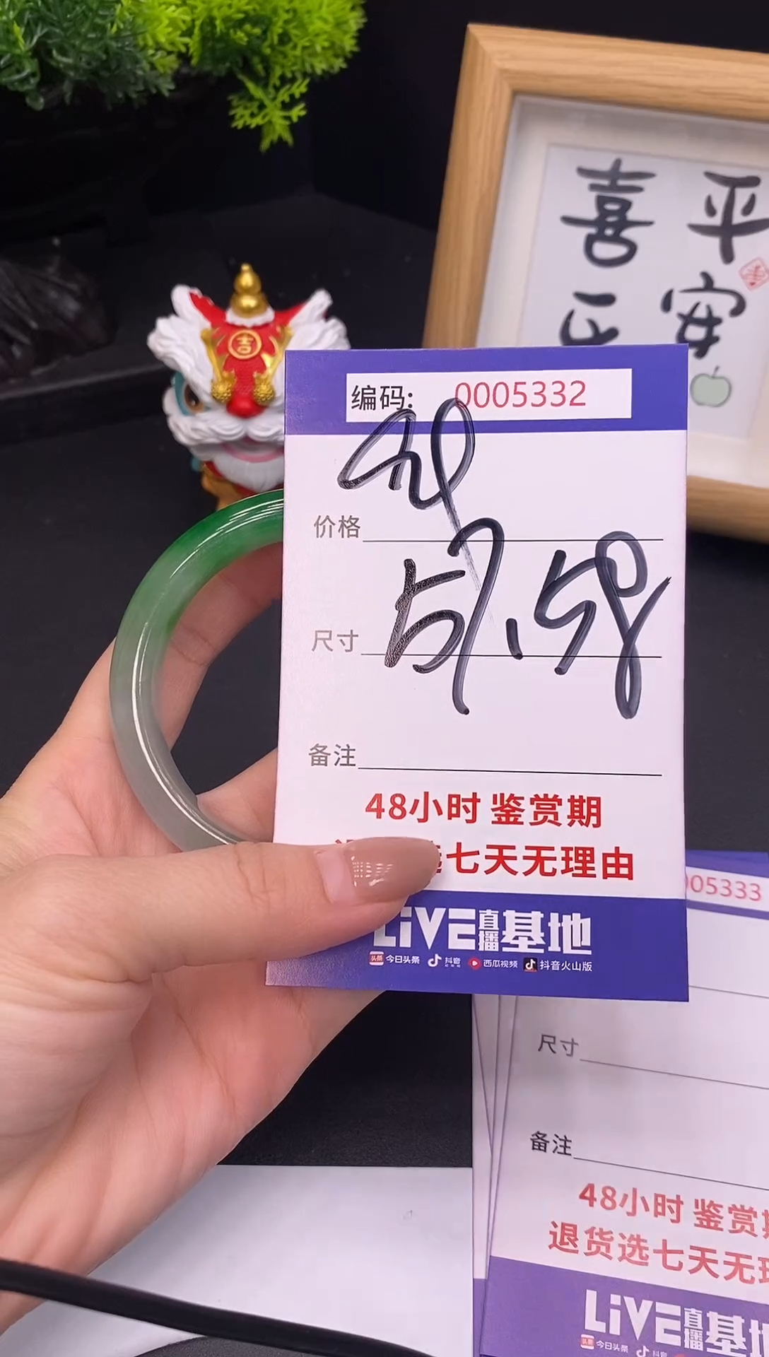 未镶嵌手镯翡翠0005332