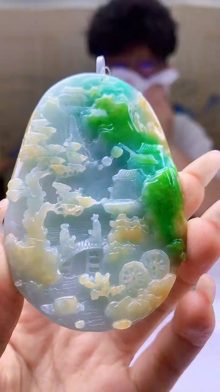 【闪购商品】定制翡翠未镶嵌4688ty-毛货挂件83