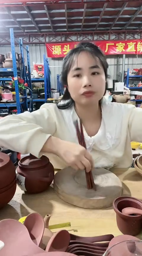 陶瑕疵细紫砂筷子6双