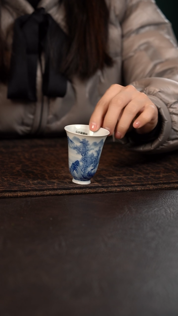 【闪购商品】杯HLX陶瓷山水闻香杯随机