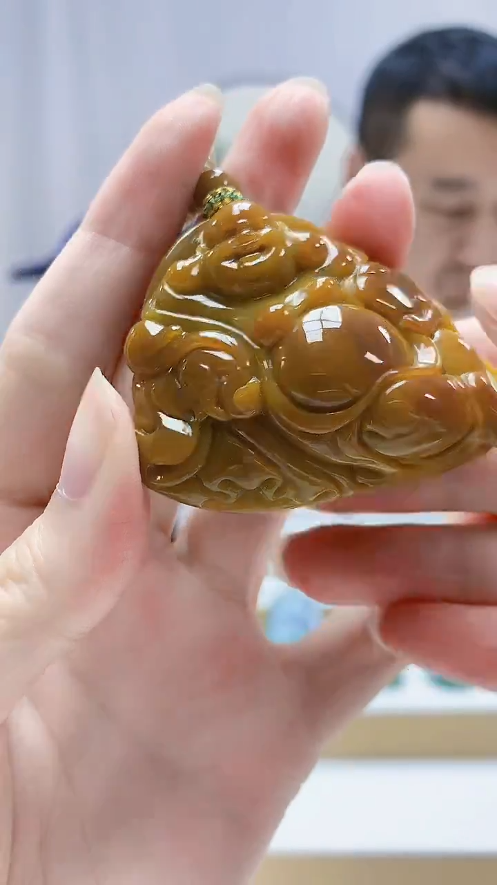 未镶嵌定制翡翠火*火4898zm-毛货挂件