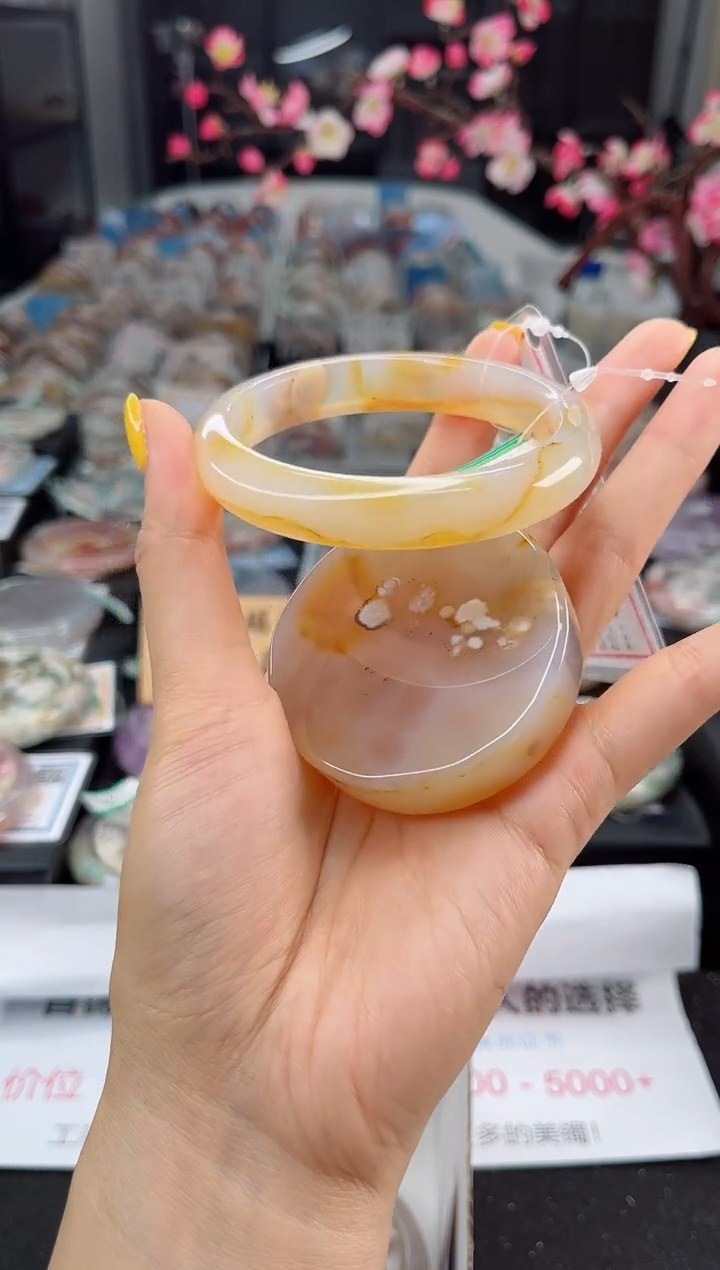 石英质玉未镶嵌手镯58圈口（赠送镯心）1379106