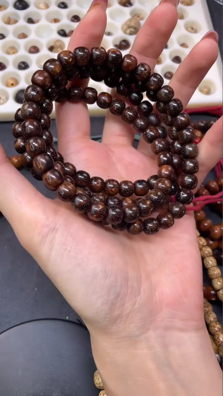 【闪购商品】星月菩提吊坠精工级深珀桶珠9*8长串